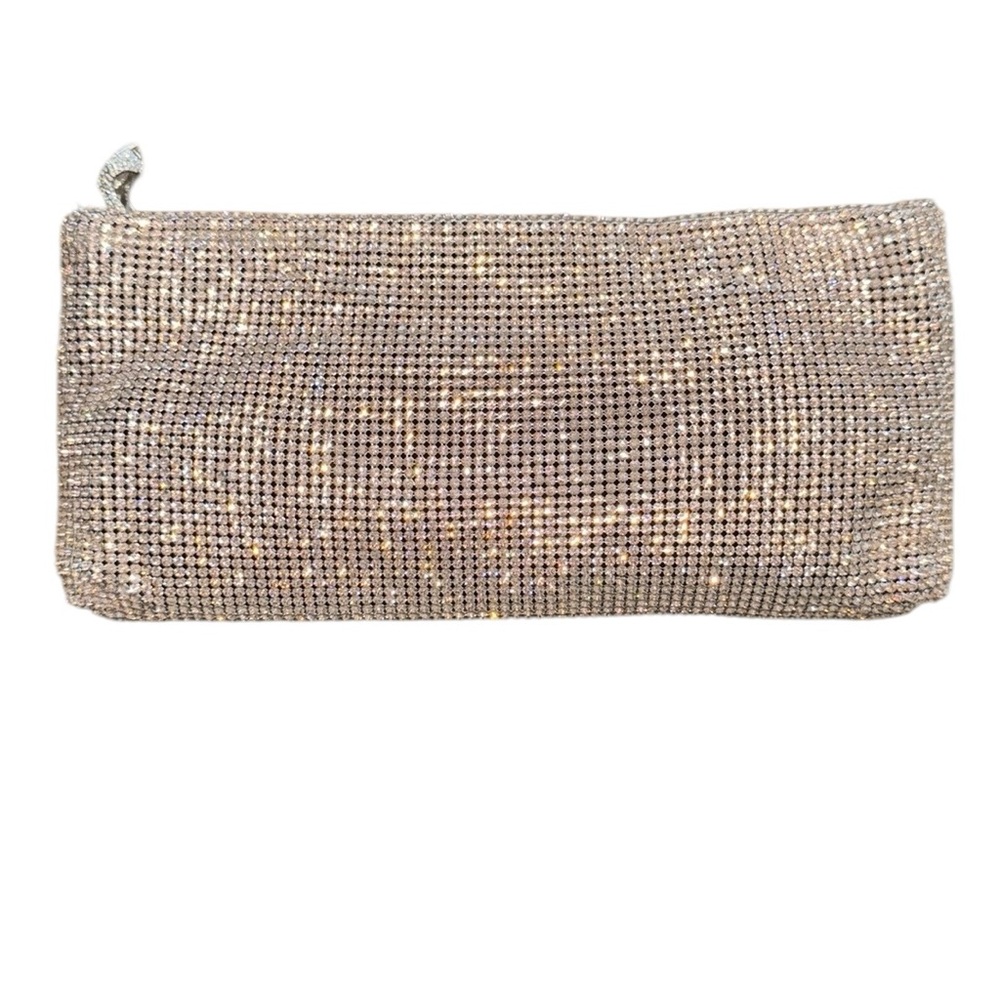 Christian Louboutin Peach Crystal Strass Clutch